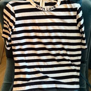 Striped Black and White women Shirt